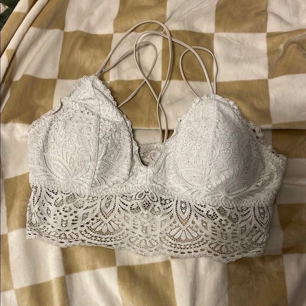 Elegant Lace Bralette - White